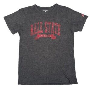 League Ball State University Cardinals‎ Tee Tshirt Adult Small Gray Unisex BSU